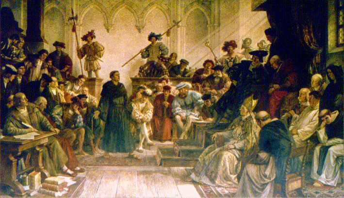 Картина Германа Вислиценуса "Мартин Лютер на Вормсском сейме"