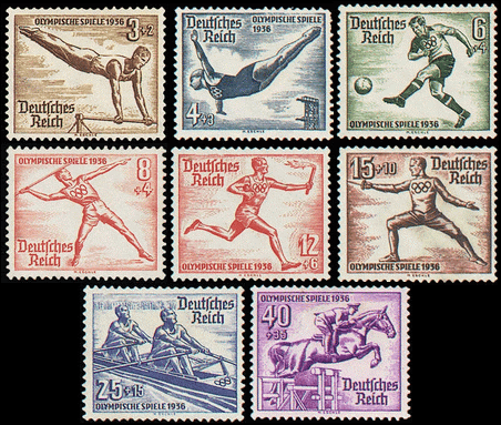 Немецкие марки, посвященные Олимпийским играм